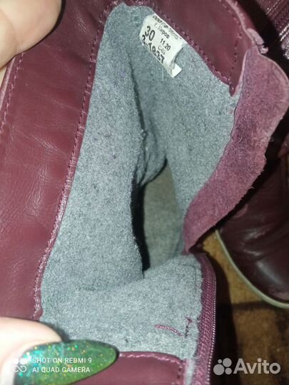 Кожанные сапоги для девочки