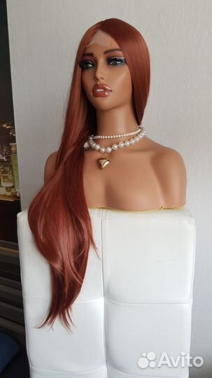 Парик рыжий прямой
