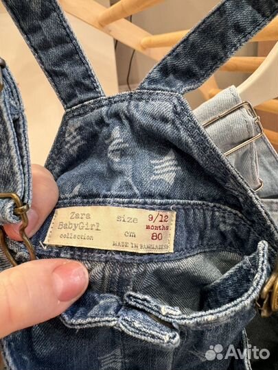 Джинсовые платья для девочки 3 шт.Zara 80