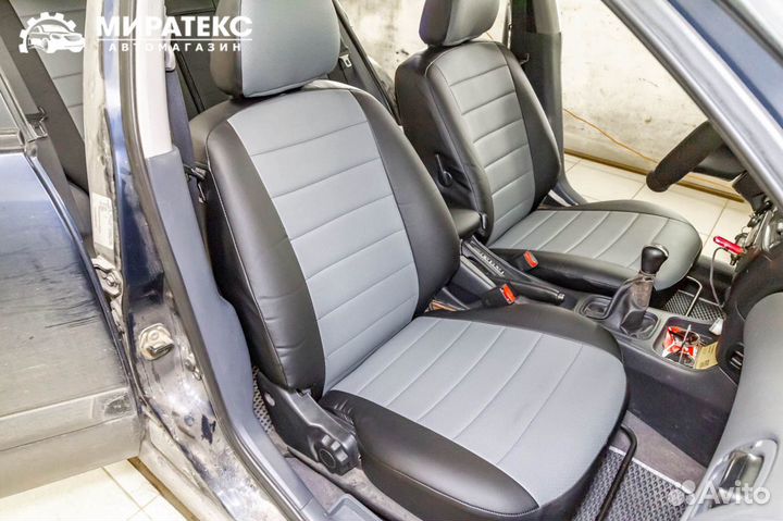 Авточехлы Ниссан Альмера N16 / Экокожа полоса