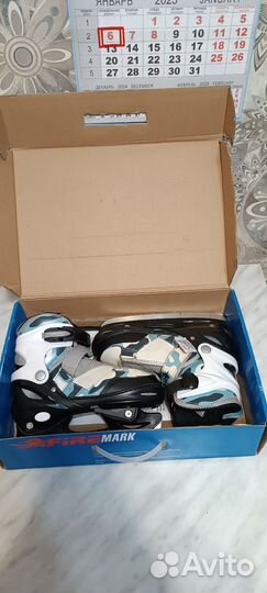 Коньки детские раздвижные 35-38