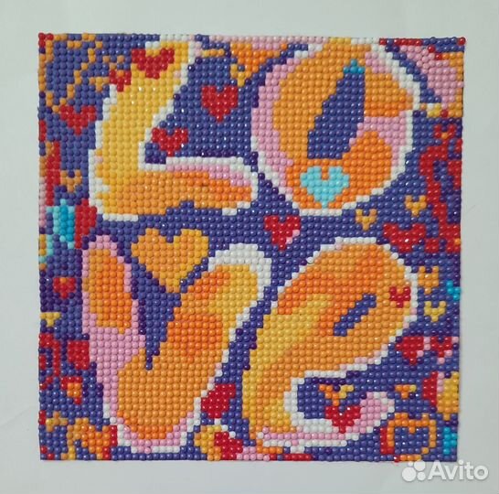 Картина из алмазной мозаики ручной работы