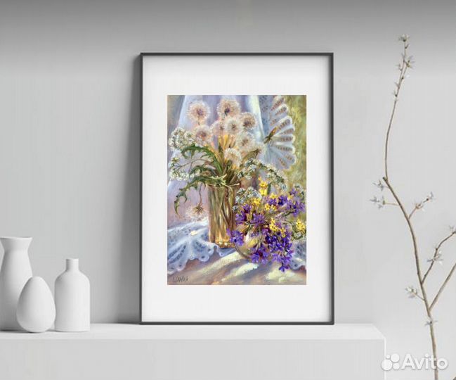 Картина маслом Быстротечность бытия, натюрморт