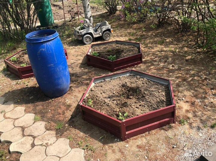 Грядка оцинкованная 1м х 6м х 22см