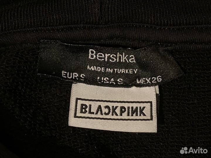 Толстовка чёрная Bershka Blackpink S