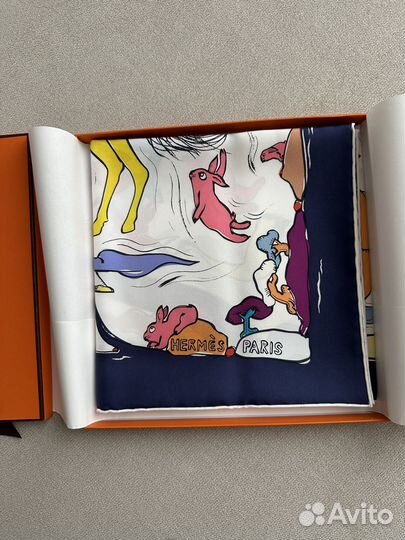 Платок hermes 90 на 90 шёлк