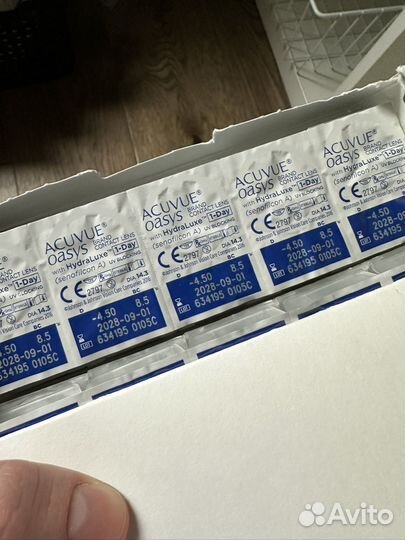 Линзы acuvue oasys 1 day -4,5