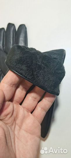 Мужские кожаные перчатки деми L