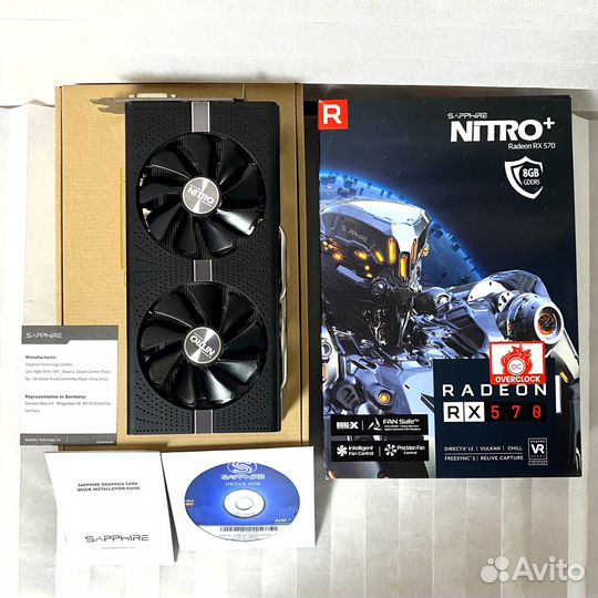 Видеокарта Saphire Rx 570 8gb nitro+ OC