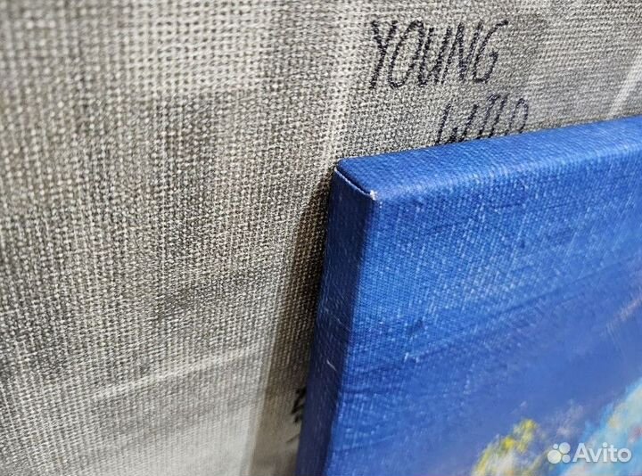 Картина постер на холсте цветные деревья 60x100 см