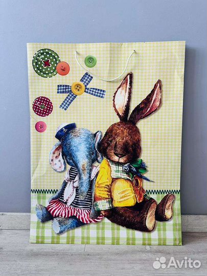 Большие детские подарочные бумажные пакеты