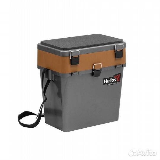 Ящик рыболовный зимний серый/золото Helios