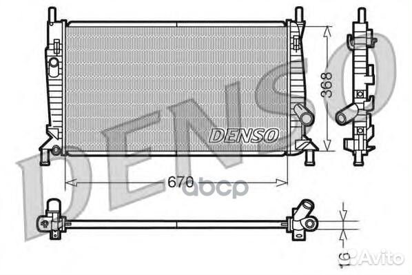 Радиатор 670x368 DRM10075 Denso