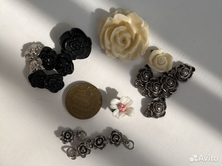 Розы: пуговицы, декор для одежды