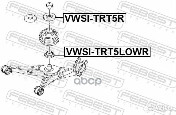 Проставка задней пружины нижняя vwsitrt5lowr Fe