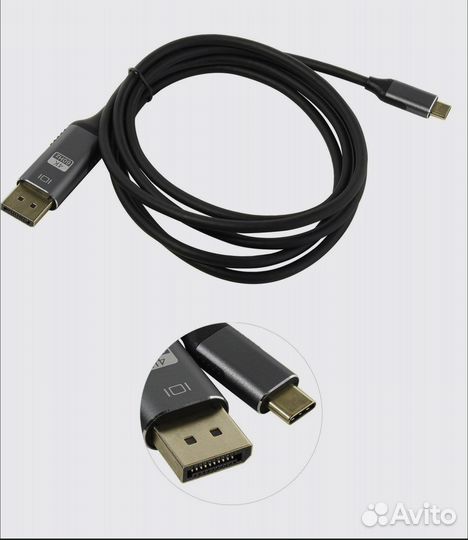 Кабель usb Type-C на displayport