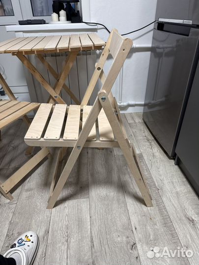 Комлект стол и 2 стула складные