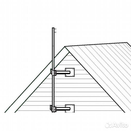 Мачта стальная окрашенная 8м телескопическая