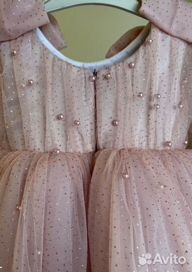 Платье с бусинами (80-86р.)