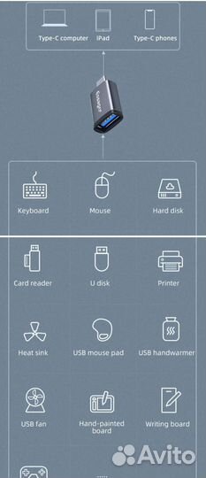 Переходник type c на usb скорость 5Gb новые
