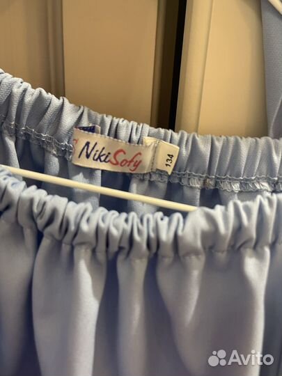 Платья для девочки 134 сиреневое и голубое