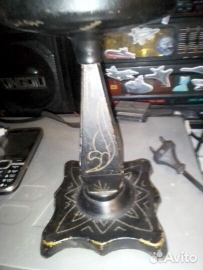 Ваза для фруктов стекло и бронза