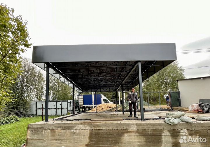 Навес для загородного дома