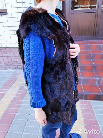 Жилетка меховая женская из кролика