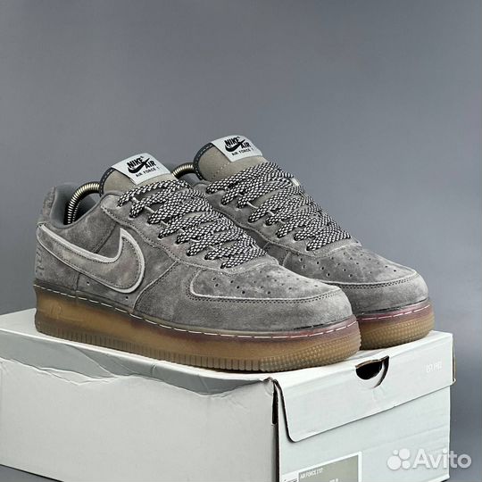 Кроссовки Nike Air Force 1 Grey С мехом