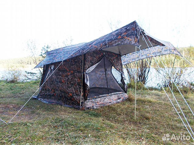 Палатка Куб 2,2 3-сл+пол+антдождтент Уралзонт