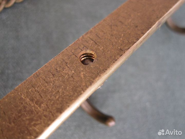 Винтажная, латунная вешалка Европа