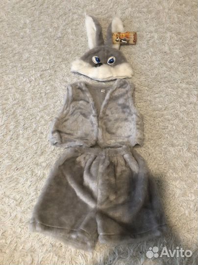 Новогодний костюм зайчика рост 110