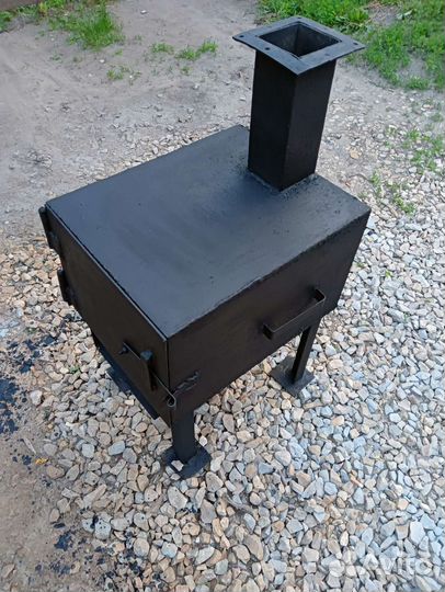 Буржуйка, печь на дровах, труба дымоход сталь 4 мм