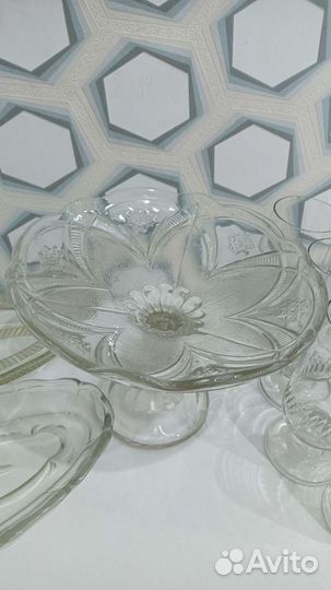 Тарелки блюдо салатник фужеры ваза фруктовая СССР