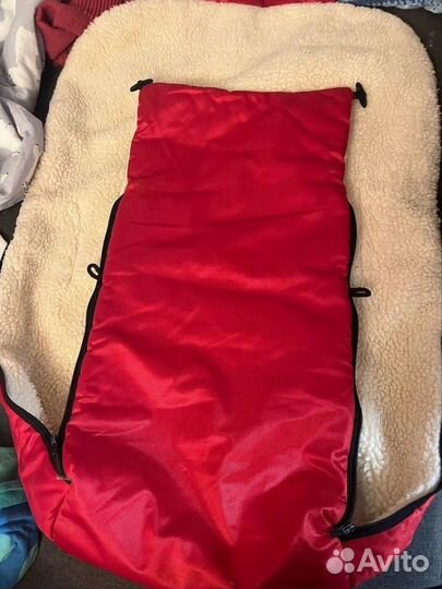 Зимний конверт в коляску на овчине