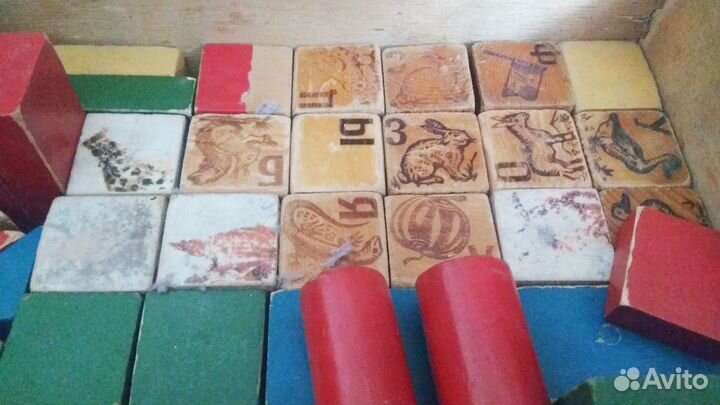 Кубики детские деревянные СССР