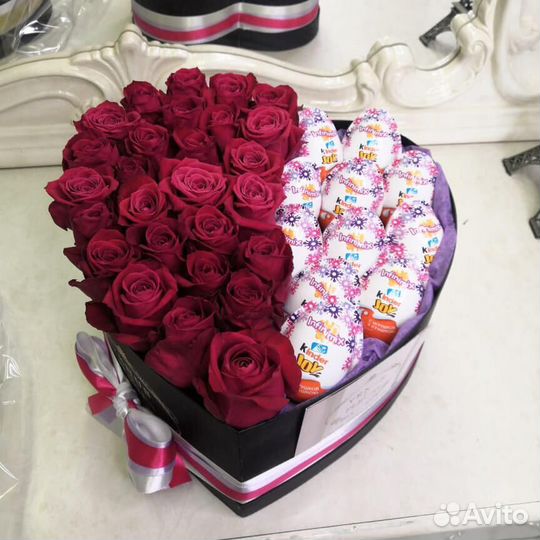 Сердце из роз