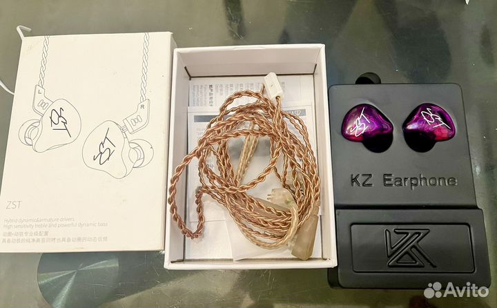 Гибридные наушники KZ ZTS purple