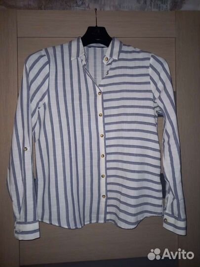 Летняя хлопковая блузка/рубашка р.L (48-50)