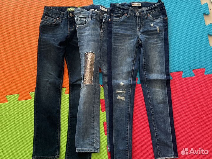 Джинсы для девочки 128