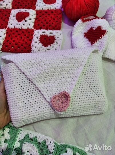 Вязаный чехол/обложка для книги ручной работы