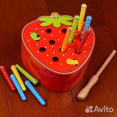 Развивающие игрушки Магнитная рыбалка клубничка