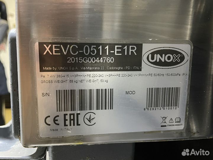 Пароконвектомат unox cheftop