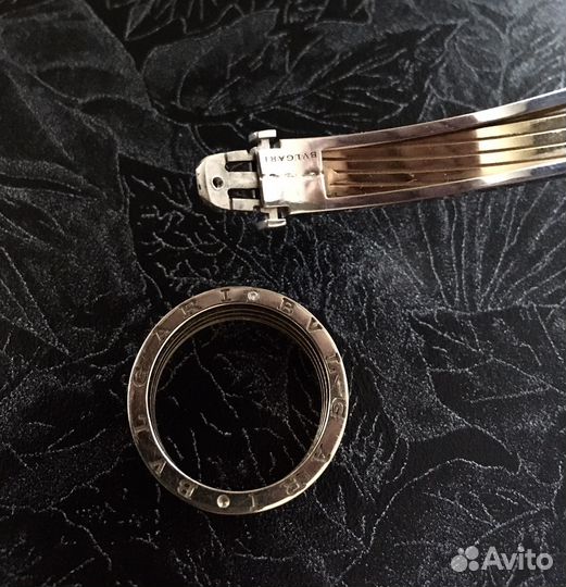 Bvlgari zero ONE золотой браслет и кольцо