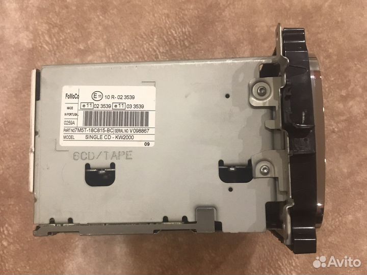 Штатная магнитола на Ford focus 2 (овальная)