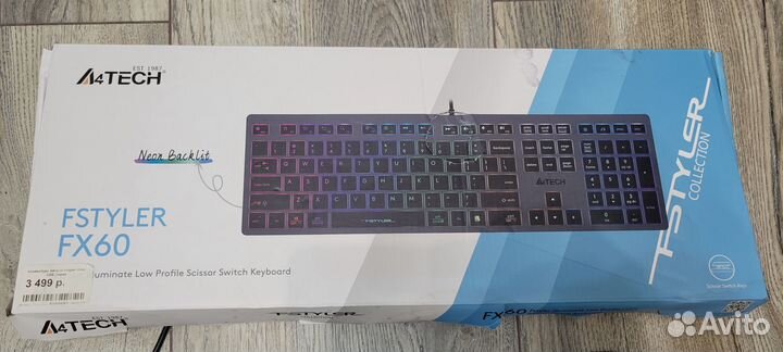 Клавиатура A4Tech FX60 Grey/Neon