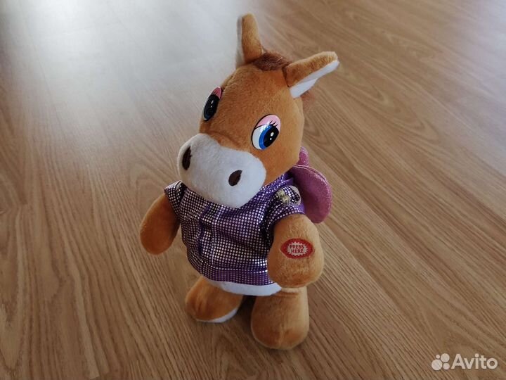 Музыкальная мягкая игрушка ослик игрушка лошадь