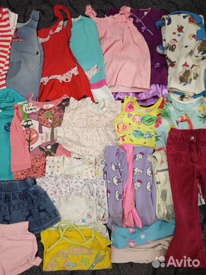 Большой пакет вещей на девочку 92 98