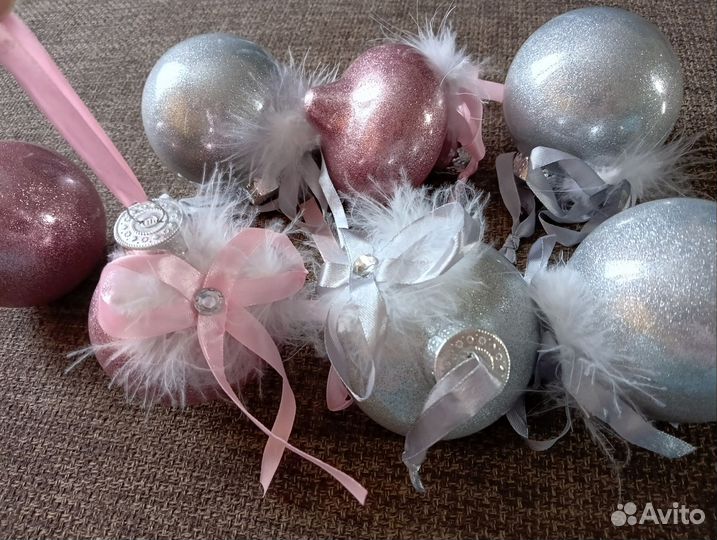 Наборы новых новогодних игрушек (7шт)