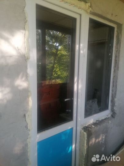 Балконный блок с дверью бу